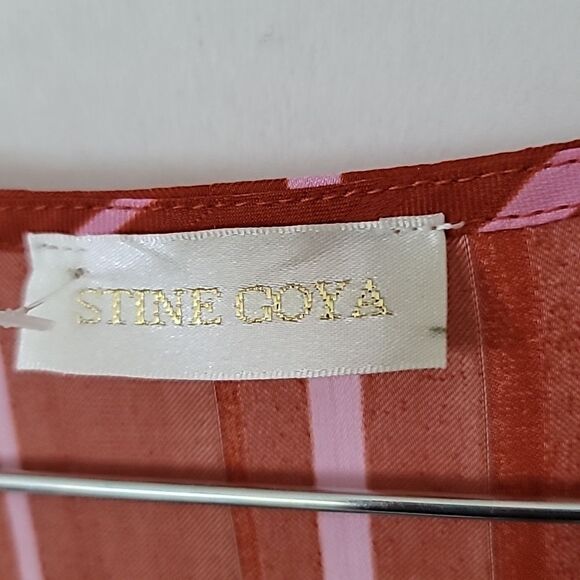 STINE GOYA Boxy SILK Blend Pink/Orange Mini Dress - Picture 4 of 9